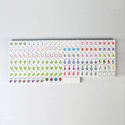 Emerald Green Crystal Clear Acrylic Mahjong Tiles