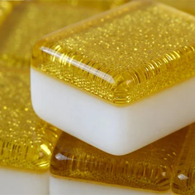 Golden Glitter Acrylic Mahjong Tiles