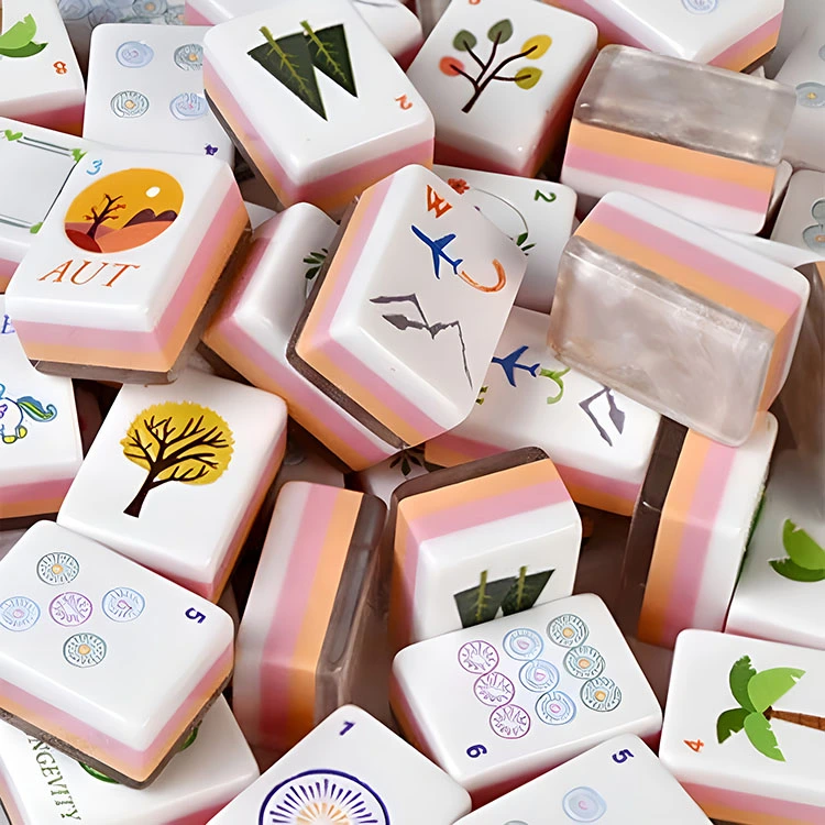 Jubin Mahjong Akrilik Lotus Pink