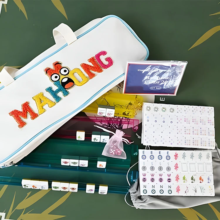 Set Mahjong Emoji Kartun Putih